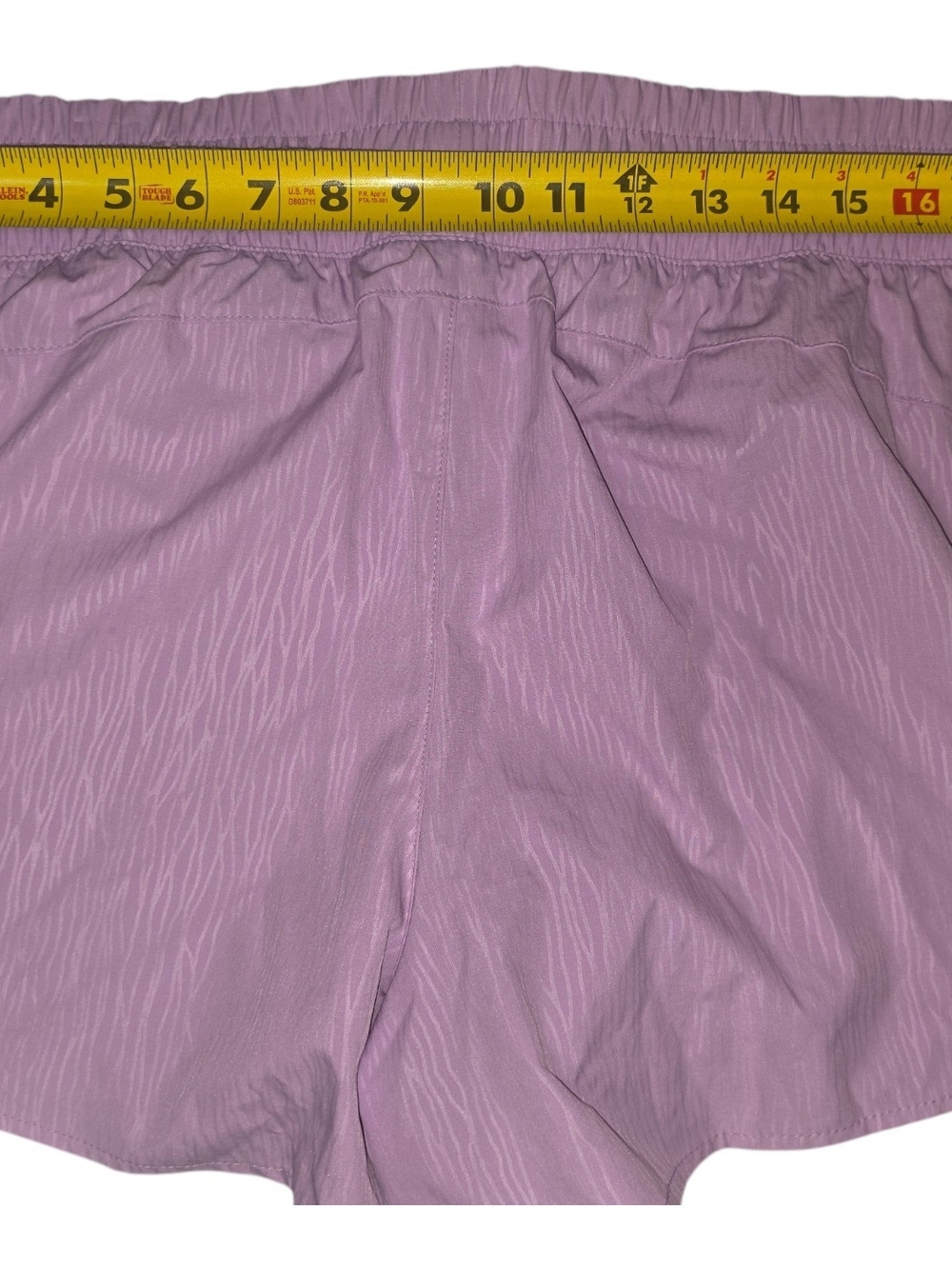 NWT Avia Women’s Bike Liner Running Shorts XL 16-18 Purple Zipper Pocket - Picture 4 of 5